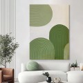 Moda moderna verde de Palette Knife arte de pared minimalista